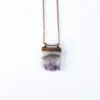 Amethyst crystal necklace | Amethyst slice pendant