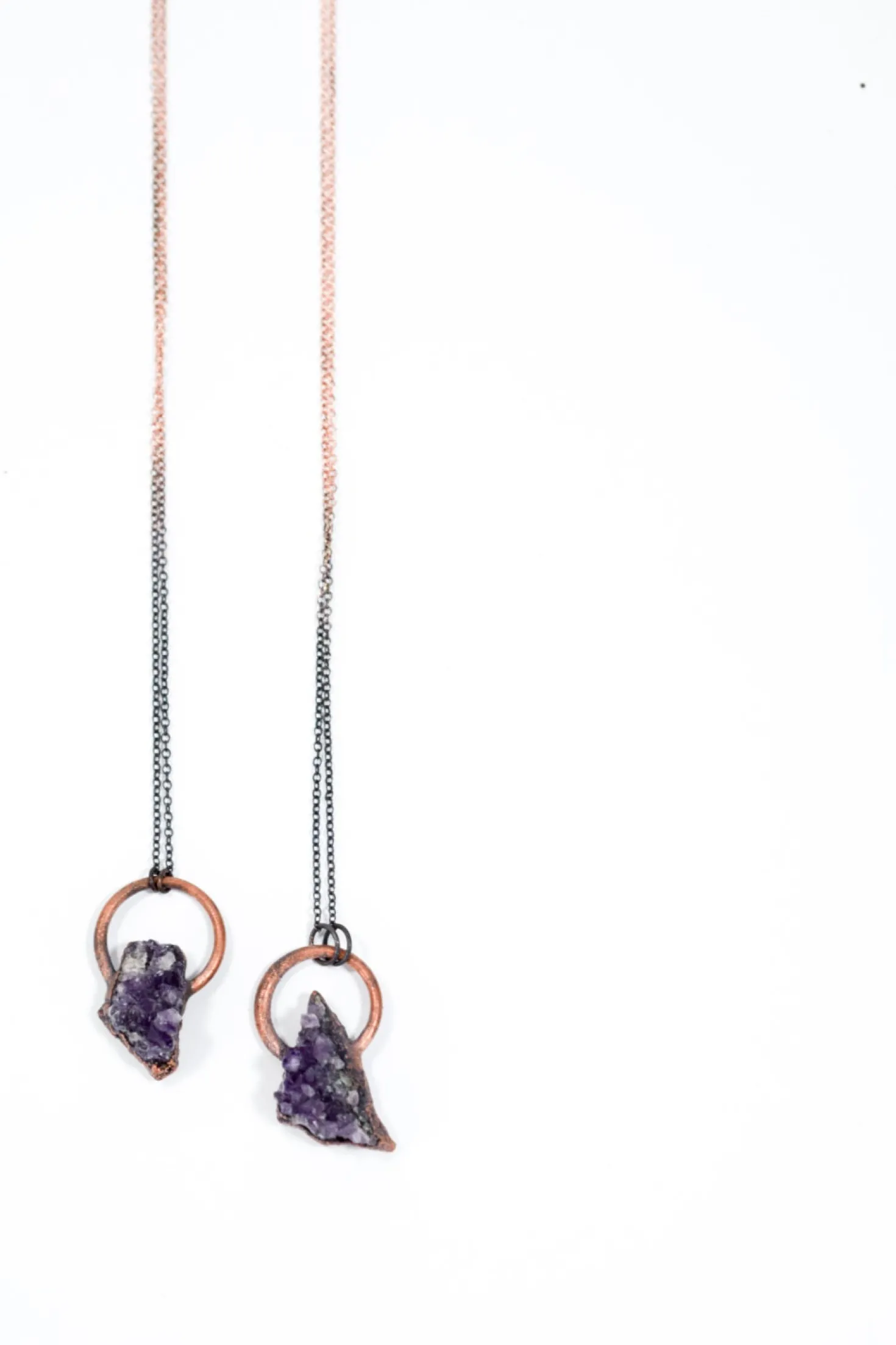 Amethyst crystal necklace | Amethyst statement necklace