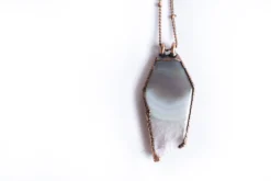 Amethyst crystal necklace | Raw amethyst pendant