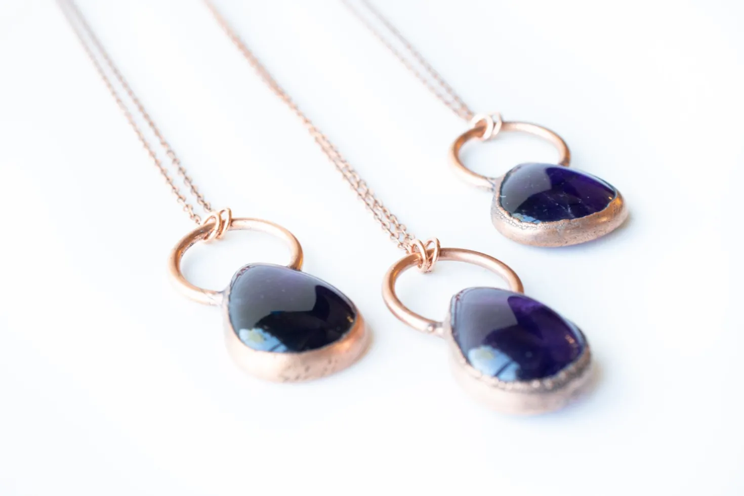 Amethyst necklace | Teardrop Amethyst Necklace