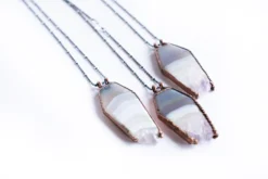 Amethyst slice necklace | Amethyst jewelry