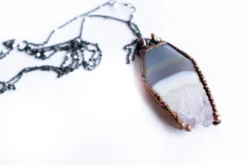 Amethyst slice necklace | Amethyst jewelry