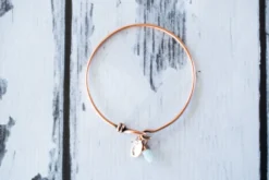 Aquamarine crystal bracelet | Aquamarine crystal bangle