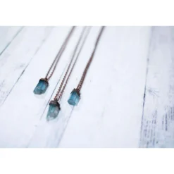Aquamarine crystal necklace | Raw aquamarine jewelry