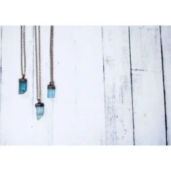 Aquamarine crystal necklace | Raw aquamarine jewelry
