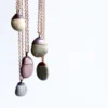 Beach pebble necklace | Raw stone necklace