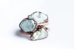Blue topaz ring | Topaz crystal ring