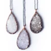 Druzy droplet necklace | Druzy crystal necklace
