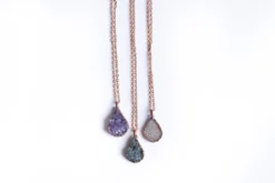 Druzy droplet necklace | Druzy crystal necklace