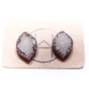 Druzy marquis studs | Druzy crystal earrings