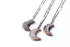 Druzy Moon Necklace | Crescent Moon Necklace