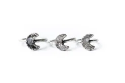 Druzy Moon Ring | Crystal Moon Ring