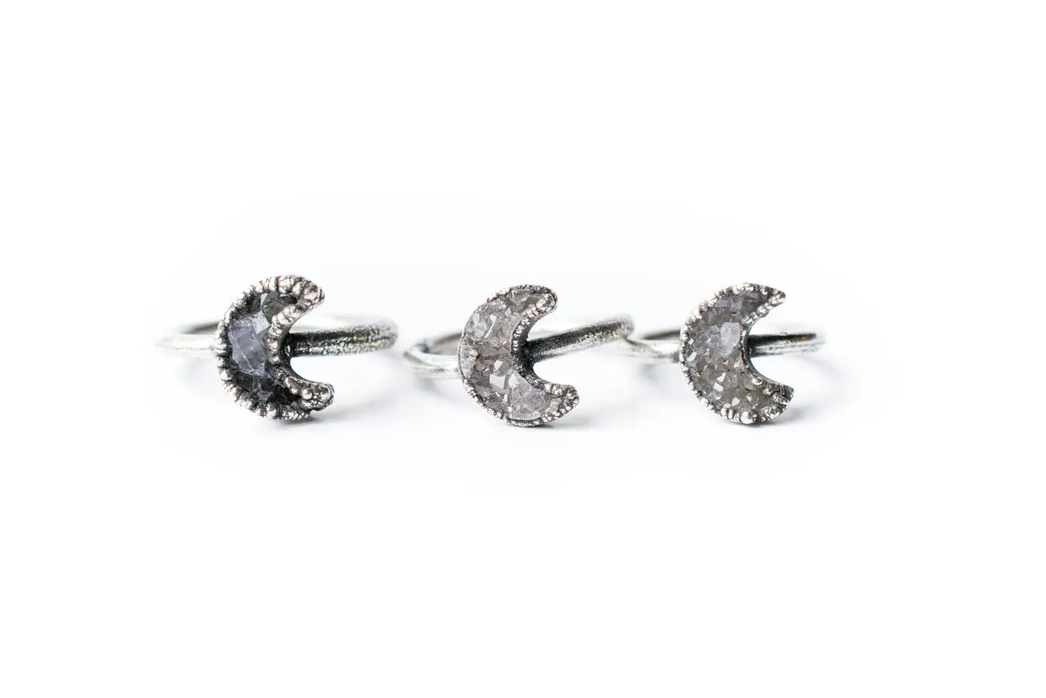 Druzy Moon Ring | Crystal Moon Ring