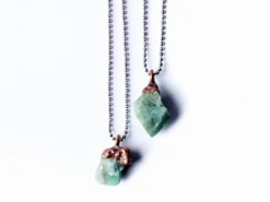 Emerald crystal necklace | Raw emerald necklace