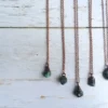 Emerald crystal necklace | Raw emerald necklace