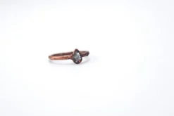 Faceted aquamarine ring | Teardrop stone stacking ring