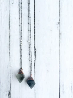 Fluorite Crystal necklace | Raw fluorite jewelry