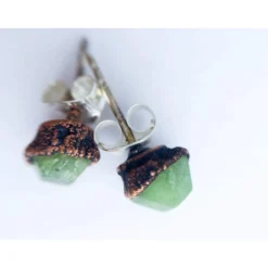 Green Garnet earrings | Green Garnet stud earrings