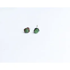 Green Garnet earrings | Green Garnet stud earrings