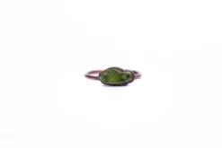 Green Peridot ring | Raw peridot ring