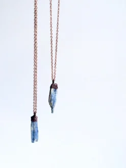 Kyanite crystal necklace | Raw kyanite jewelry