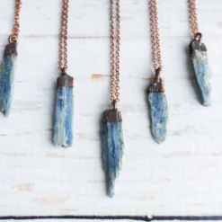 Kyanite crystal necklace | Raw kyanite jewelry