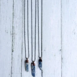 Kyanite crystal necklace | Raw kyanite jewelry
