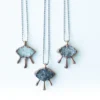 Marquis Druzy necklace | Natural druzy pendant
