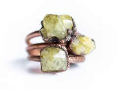 Mexican yellow garnet ring | Garnet ring