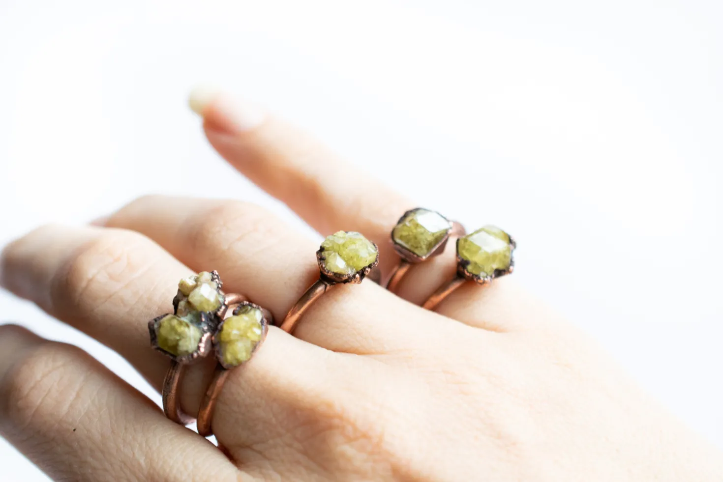 Mexican yellow garnet ring | Garnet ring