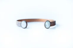 Moonstone Cuff Bracelet | Polished Rainbow Moonstone Cuff Bracelet