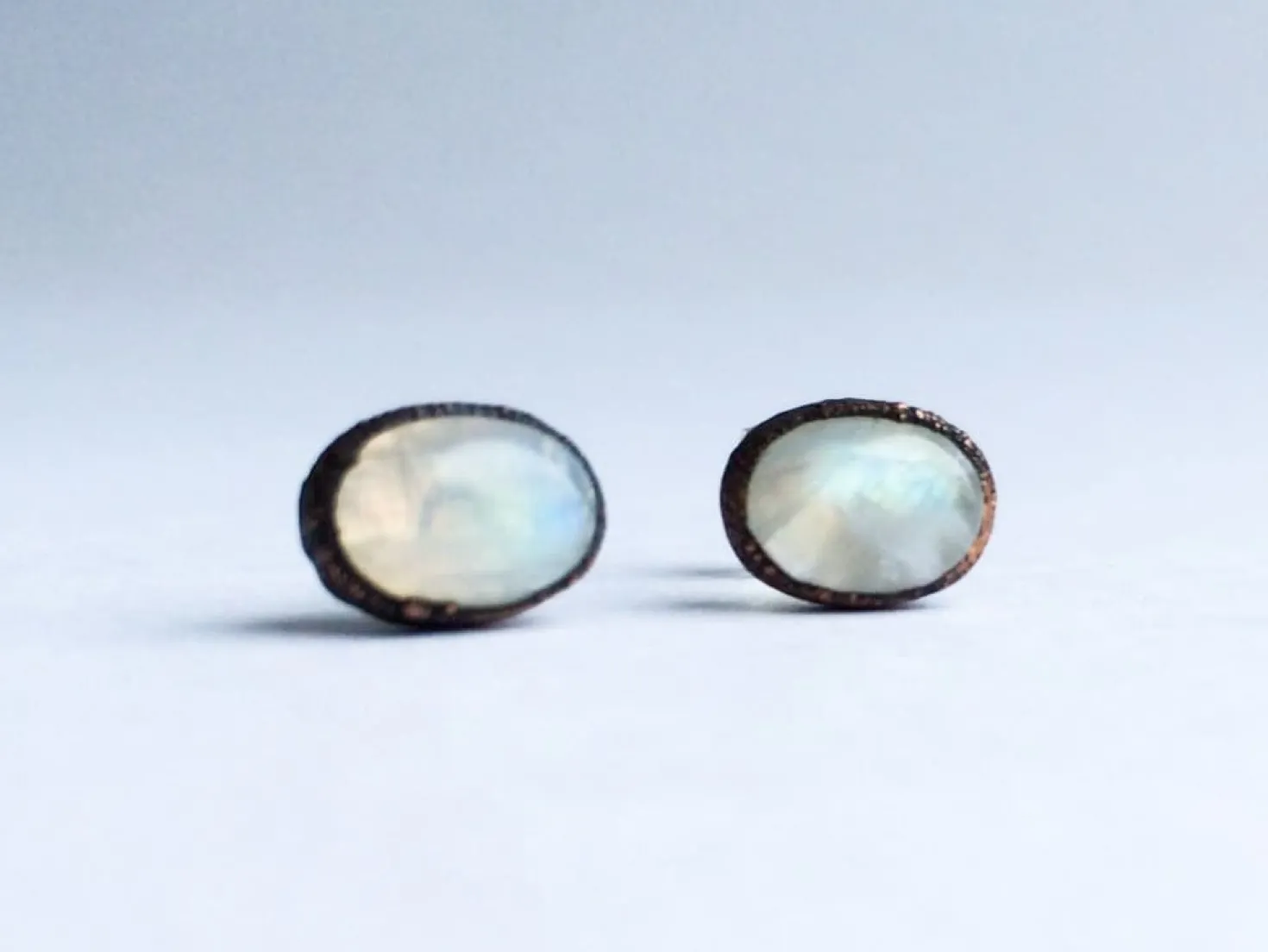 Moonstone earrings | Moonstone stud earrings