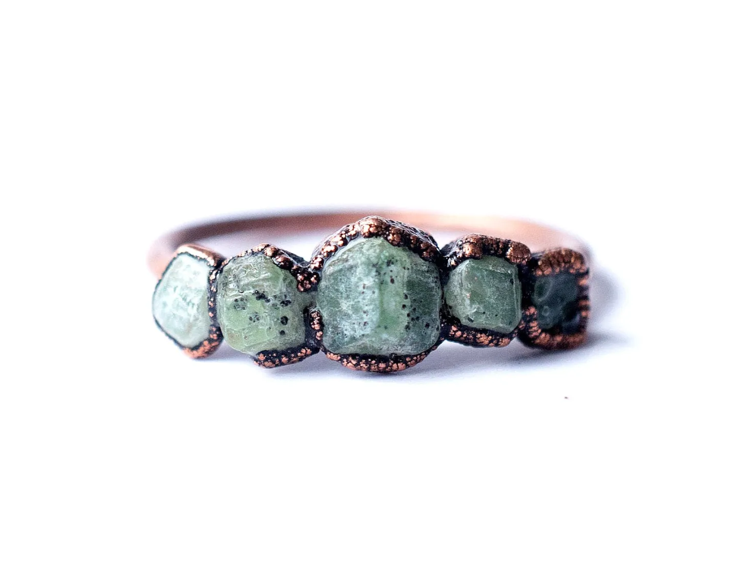 Multi Stone Ring | Raw garnet ring