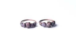 Multi Stone Ring | Red ruby stacking ring