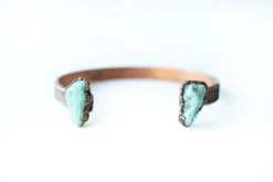 Natural Turquoise Cuff Bracelet | Raw Mineral Cuff
