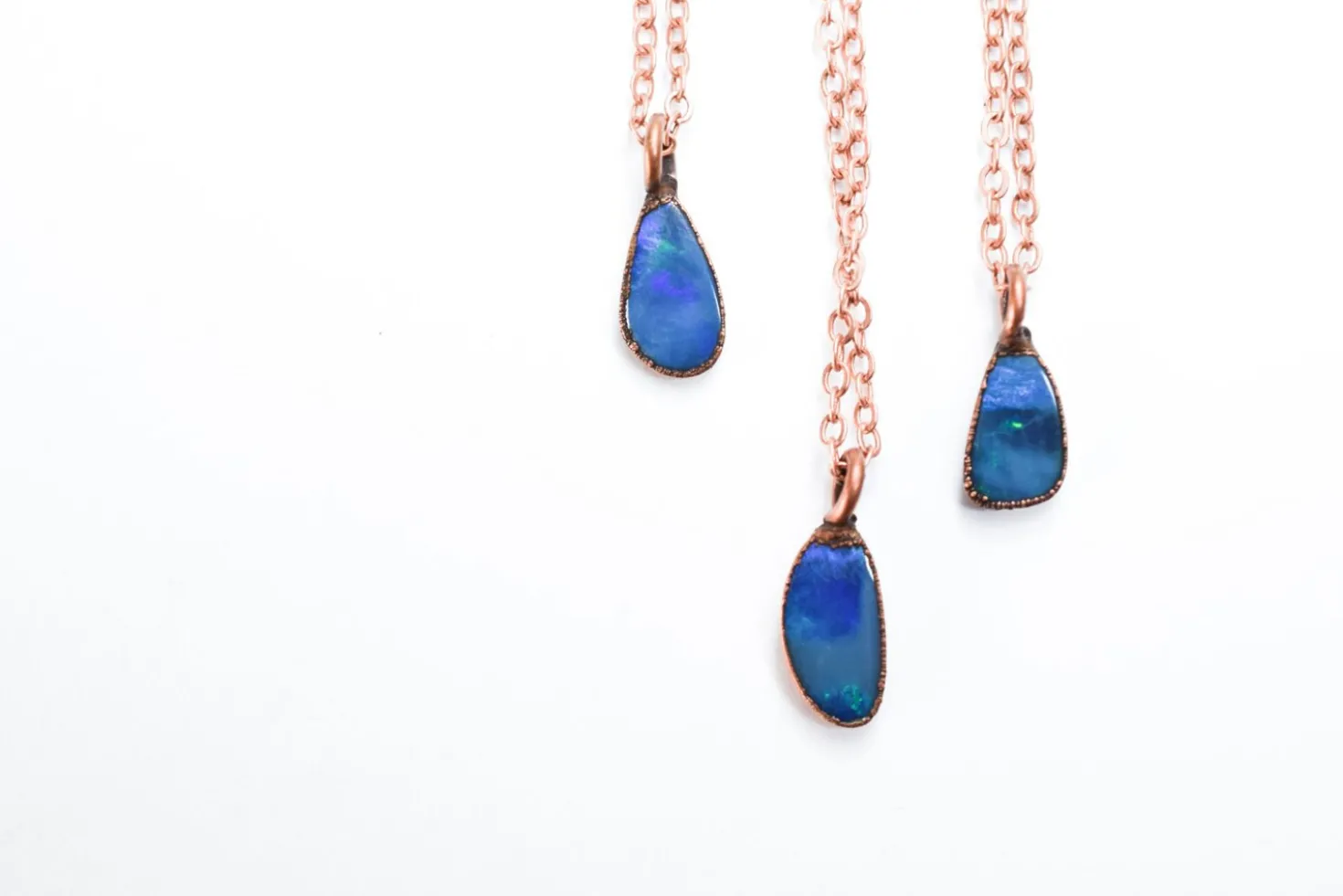 Opal necklace | Fiery opal necklace