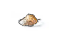 Oxidized Silver Citrine ring | Natural citrine ring