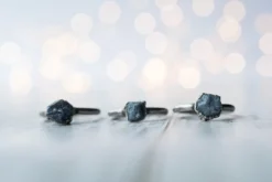 Oxidized Silver Sapphire ring | Blue sapphire ring