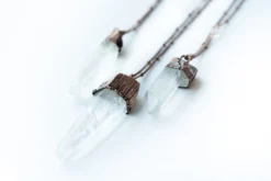 Quartz crystal necklace | Large raw quartz necklace