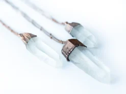 Quartz crystal necklace | Large raw quartz necklace