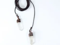 Quartz Lariat | Leather Lariat Necklace