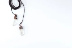 Quartz Lariat | Leather Lariat Necklace