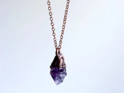 Raw amethyst necklace | Raw amethyst crystal pendant