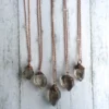 Raw crystal necklace | large quartz crystal necklace