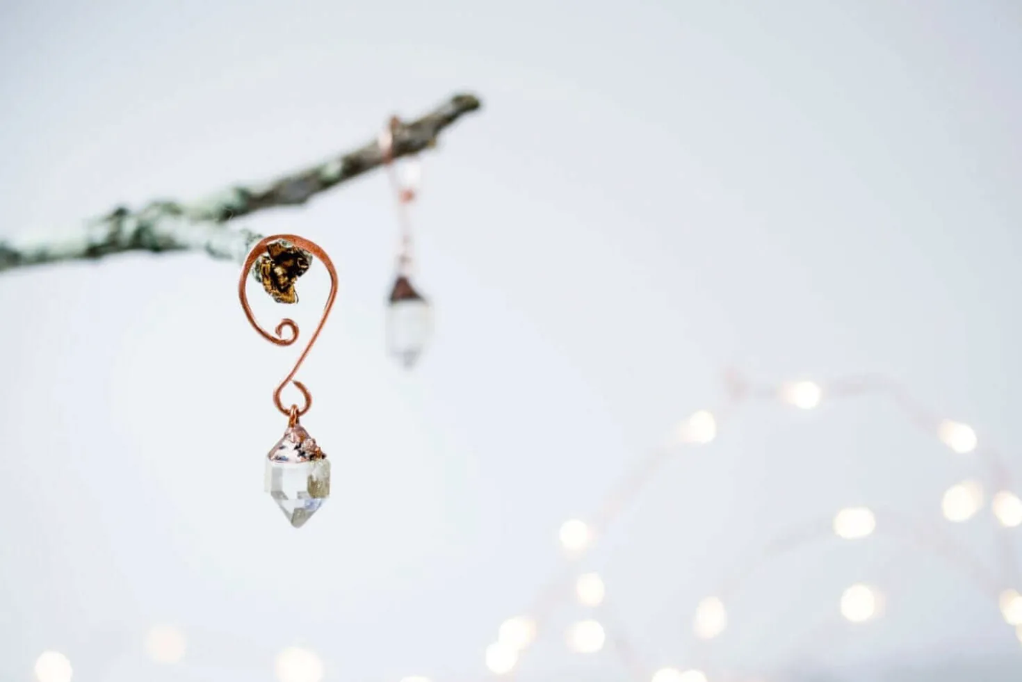 Raw crystal ornament | Quartz crystal ornament