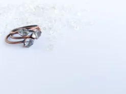 Raw crystal ring | Herkimer diamond ring