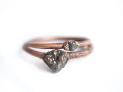 Raw diamond ring | Tiny rough diamond engagement ring