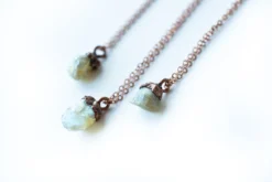Raw Labradorite Necklace | Blue Labradorite necklace