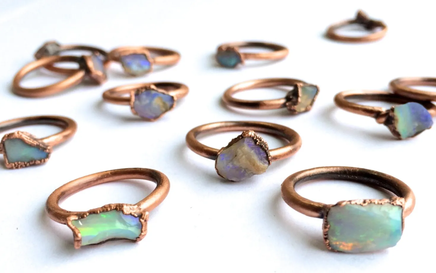 Raw opal ring | Australian opal ring