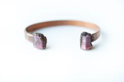 Raw Ruby Crystal Cuff Bracelet | Raw Gemstone Jewelry